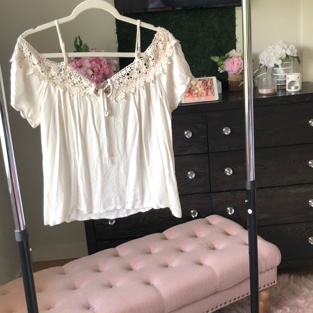 Lace off the shoulder top
